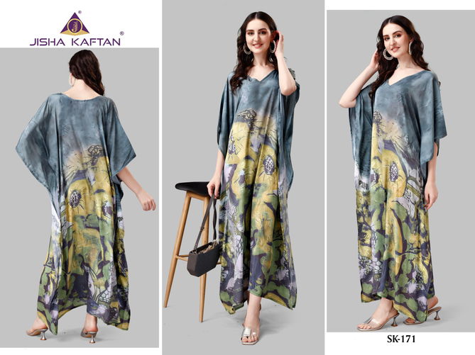 Jelite Silk Kaftan Vol 9 Daily Wear Silk Printed Kaftan Catalog
